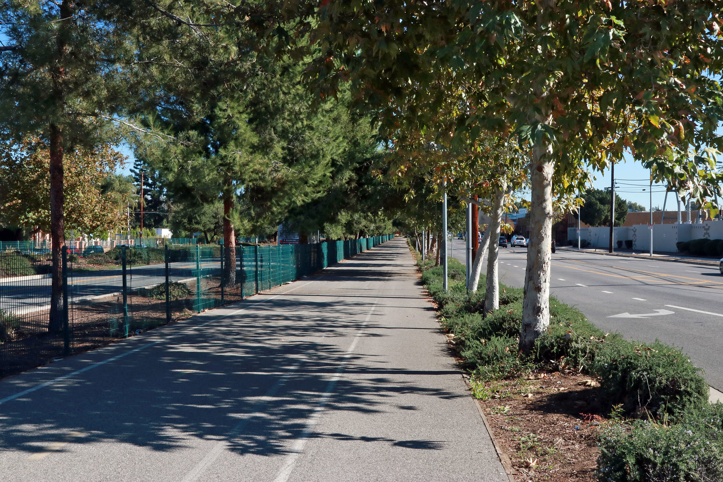 orange line Bike Path tarzana